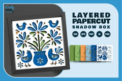 Floral Chicken Folk Art Papercut SVG Bundle - CraftNest - Digital Crafting and Art