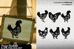 Floral Chicken Farmhouse SVG Bundle - CraftNest - Digital Crafting and Art