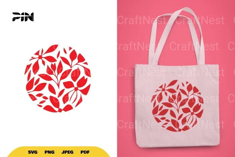 Floral Circle SVG Bundle - CraftNest - Digital Crafting and Art