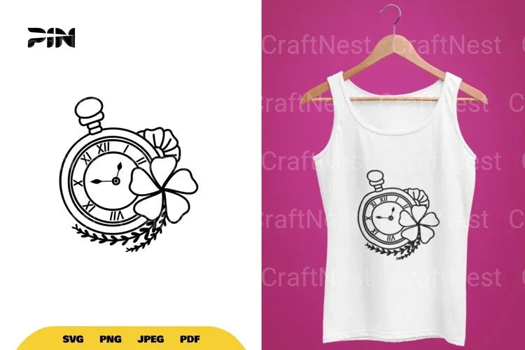 Floral Clock SVG Bundle - CraftNest - Digital Crafting and Art
