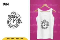 Floral Clock SVG Bundle - CraftNest - Digital Crafting and Art