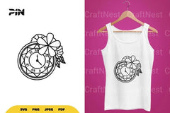 Floral Clock SVG Bundle - CraftNest - Digital Crafting and Art