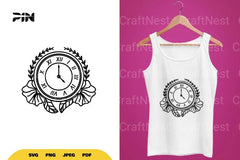 Floral Clock SVG Bundle - CraftNest - Digital Crafting and Art