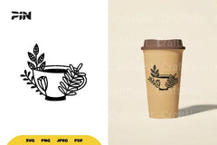 Floral Coffee SVG Bundle - CraftNest - Digital Crafting and Art