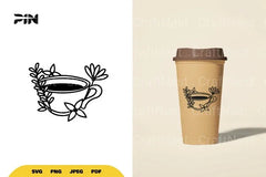 Floral Coffee SVG Bundle - CraftNest - Digital Crafting and Art