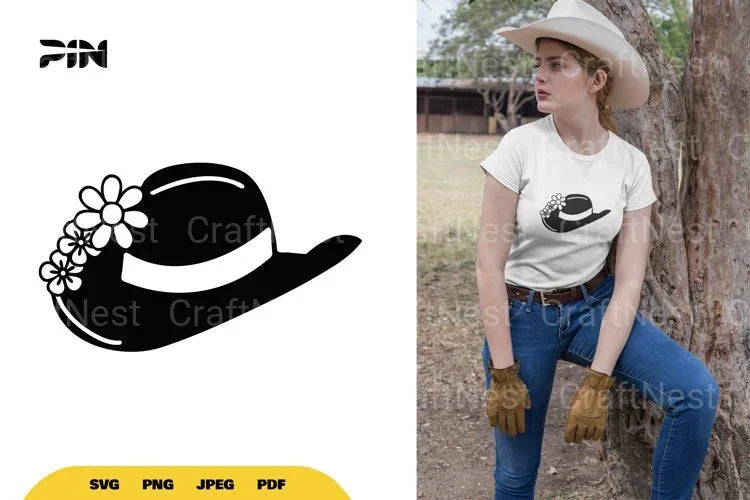 Floral Cowboy Hat SVG Bundle - CraftNest - Digital Crafting and Art