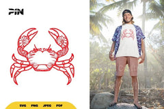 Floral Crab Doodle SVG Bundle - CraftNest - Digital Crafting and Art