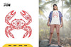 Floral Crab Doodle Clipart Bundle