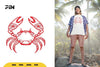 Floral Crab Doodle SVG Bundle