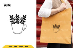 Floral Cup SVG Bundle - CraftNest - Digital Crafting and Art