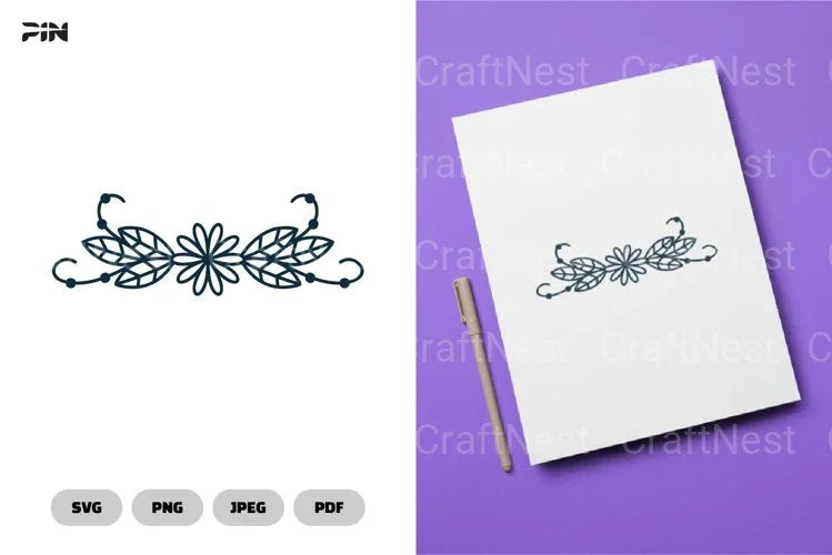 Floral Divider Cards SVG Bundle - CraftNest - Digital Crafting and Art