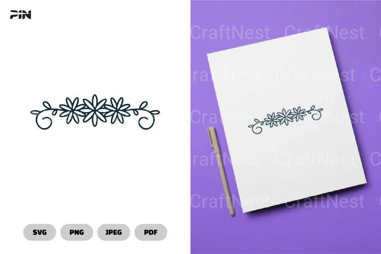 Floral Divider Cards SVG Bundle - CraftNest - Digital Crafting and Art