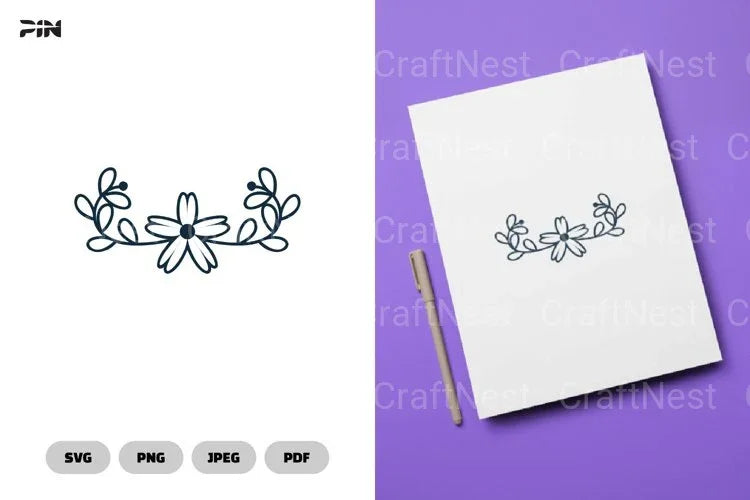 Floral Divider Cards SVG Bundle - CraftNest - Digital Crafting and Art