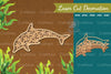 Floral Dolphin Laser Cut Decoration Clipart Bundle