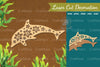 Floral Dolphin Laser Cut Decoration Clipart Bundle