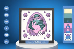 Floral Easter Egg Bunny Papercut SVG Bundle - CraftNest - Digital Crafting and Art