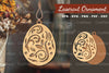Floral Egg Laser Cut Ornament Clipart Bundle