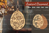 Floral Egg Laser Cut Ornament Clipart Bundle