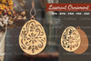 Floral Egg Laser Cut Ornament Clipart Bundle