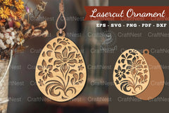 Floral Egg Laser Cut Ornament Clipart Bundle - CraftNest - Digital Crafting and Art