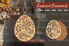 Floral Egg Laser Cut Ornament Clipart Bundle