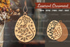Floral Egg Laser Cut Ornament Clipart Bundle