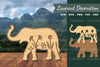 Floral Elephant Laser Cut Decoration Clipart Bundle