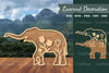 Floral Elephant Laser Cut Decoration Bundle