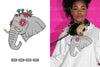Floral Elephant Beauty Animal Clipart Bundle