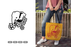 Floral Elephant Beauty Animal SVG Bundle - CraftNest - Digital Crafting and Art