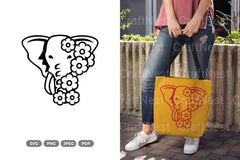 Floral Elephant Beauty Animal Clipart Bundle - CraftNest - Digital Crafting and Art