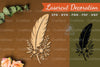 Floral Feather Lasercut Decoration Clipart Bundle