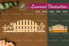 Floral Fence Laser Cut Decoration Clipart Bundle