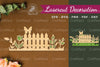 Floral Fence Laser Cut Decoration Clipart Bundle