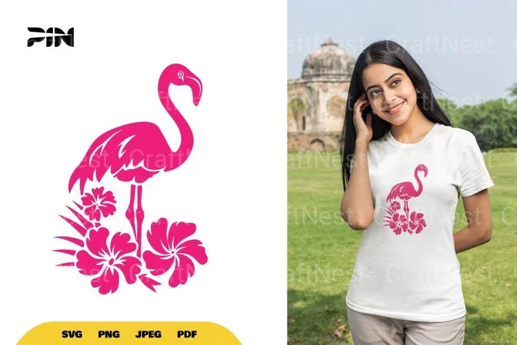 Floral Flamingo SVG Bundle - CraftNest - Digital Crafting and Art