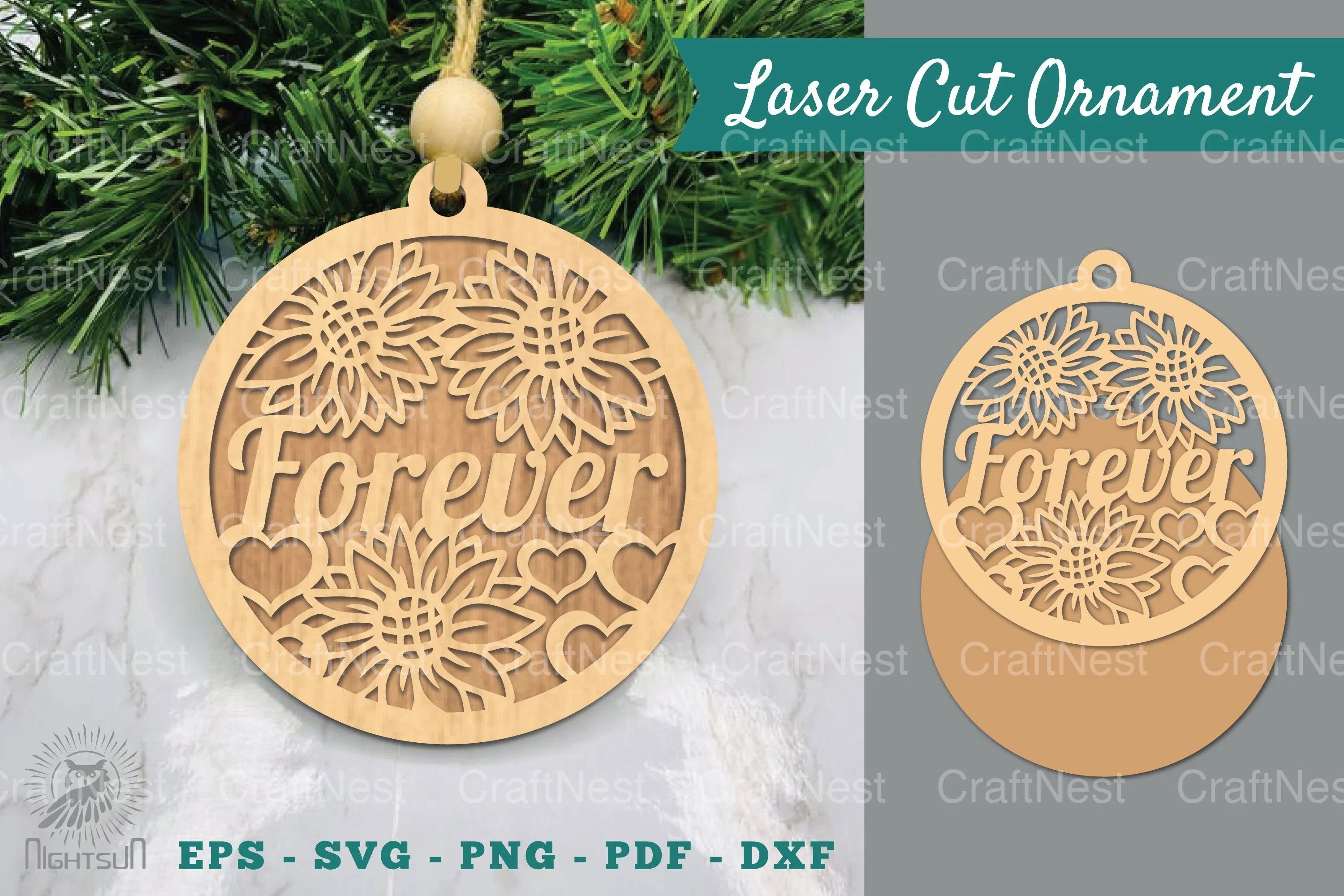 Floral Forever Laser Cut Ornament Clipart Bundle - CraftNest - Digital Crafting and Art