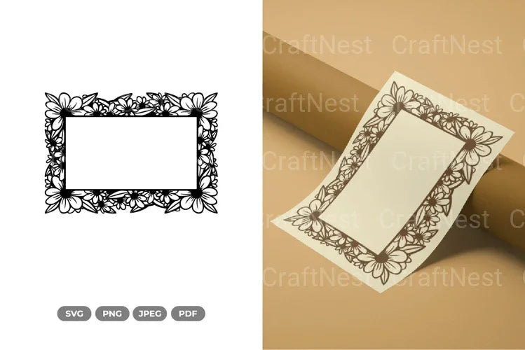 Floral Frame Cut SVG Bundle - CraftNest - Digital Crafting and Art