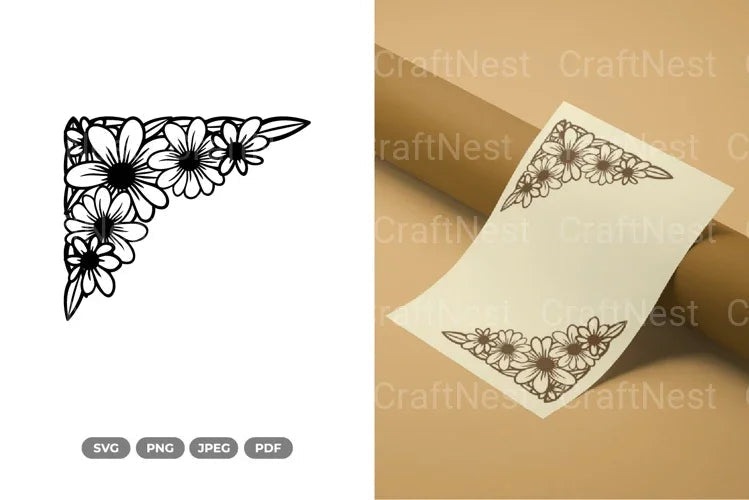 Floral Frame Cut SVG Bundle - CraftNest - Digital Crafting and Art
