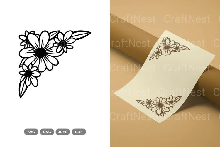 Floral Frame Cut SVG Bundle - CraftNest - Digital Crafting and Art