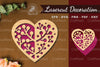 Floral Heart Laser Cut Decoration Clipart Bundle