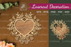 Floral Heart Laser Cut Decoration Clipart Bundle