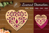 Floral Heart Laser Cut Decoration Clipart Bundle