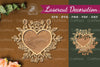 Floral Heart Laser Cut Decoration Clipart Bundle
