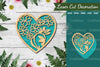 Floral Heart Laser Cut Decoration Clipart Bundle