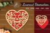 Floral Heart Laser Cut Decoration Clipart Bundle