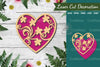 Floral Heart Laser Cut Decoration Clipart Bundle