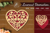 Floral Heart Laser Cut Decoration Clipart Bundle