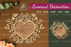 Floral Heart Laser Cut Decoration Clipart Bundle