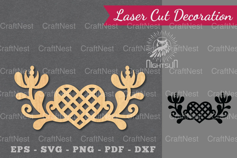 Floral Heart Laser Cut Decoration Clipart Bundle - CraftNest - Digital Crafting and Art