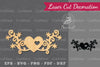 Floral Heart Laser Cut Decoration Clipart Bundle
